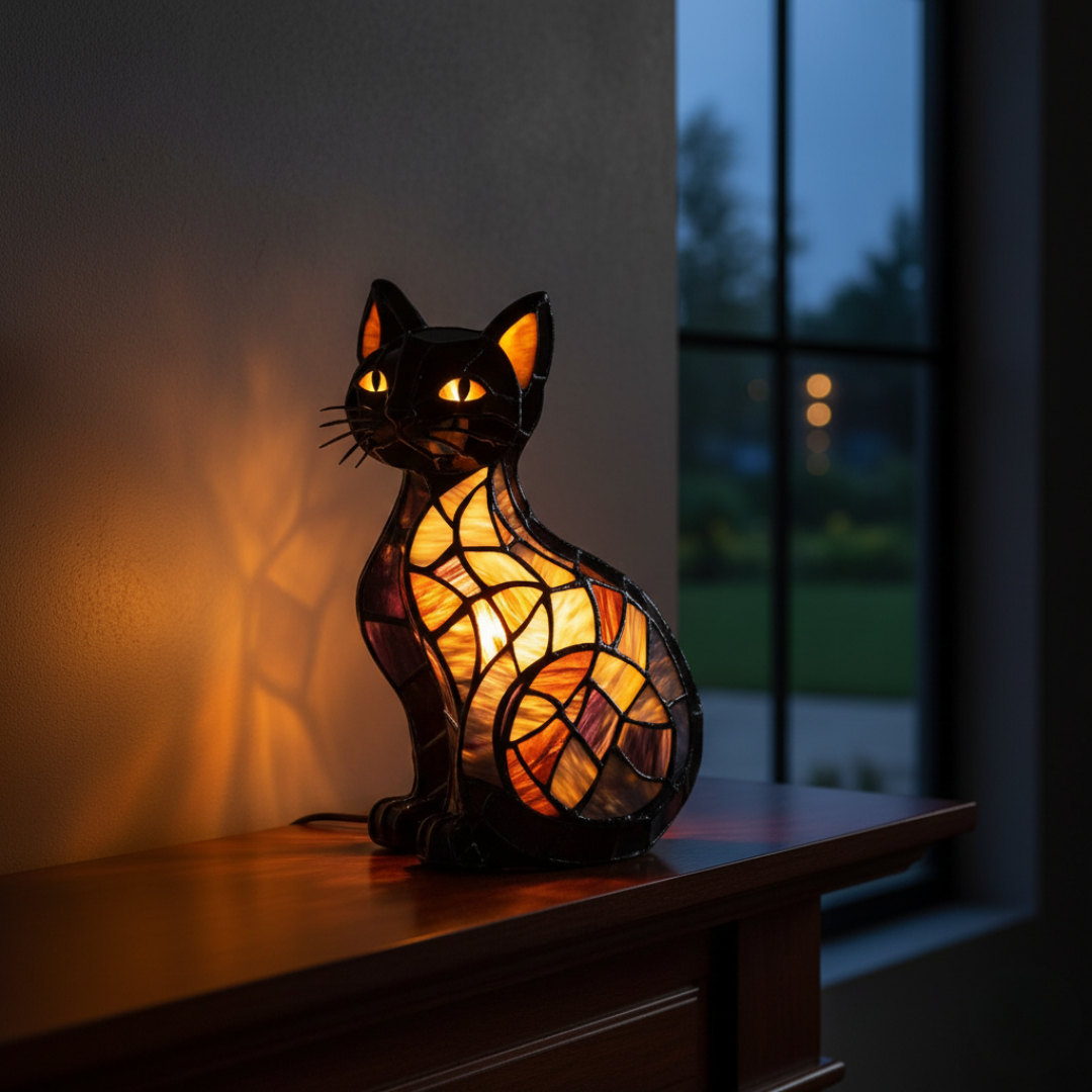 Radiant Cat at Midnight