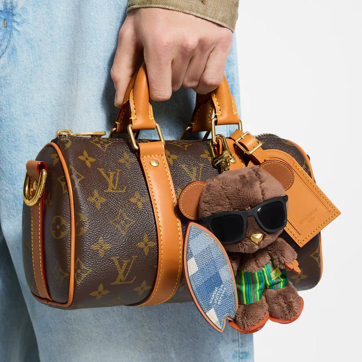 LV Louis Bear Bag Charm