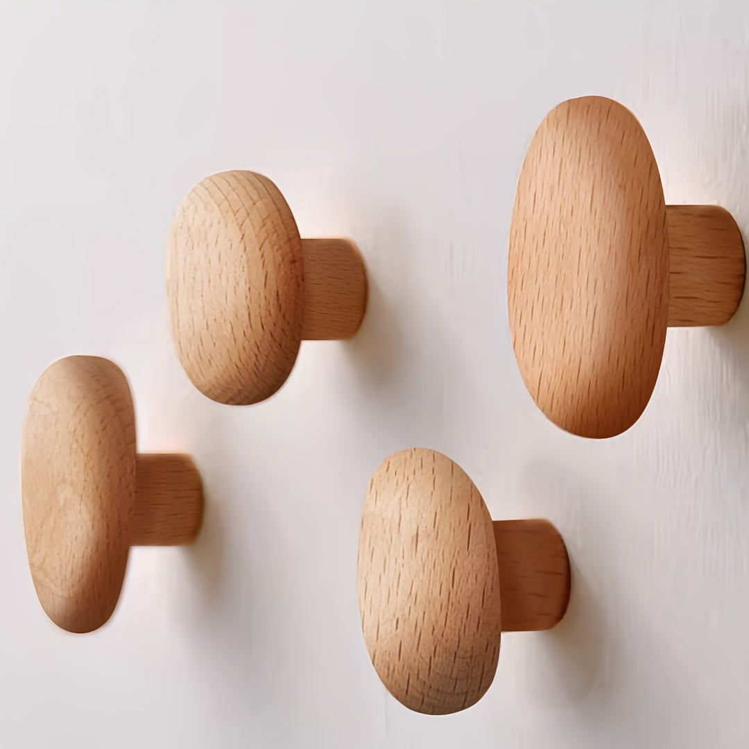 Pebble Wooden Hook Set
